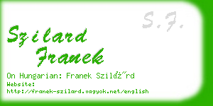 szilard franek business card